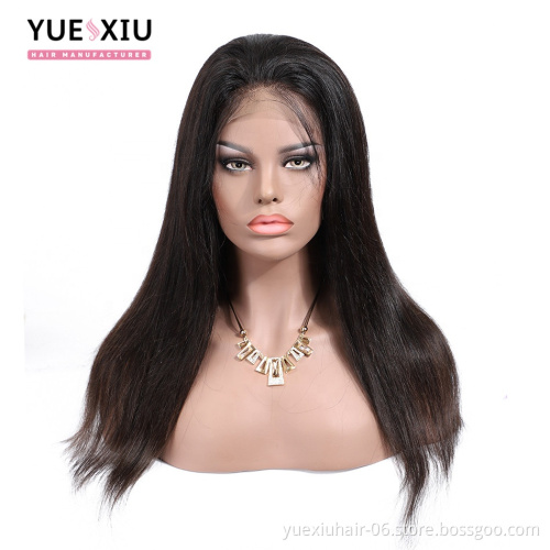4*4 Human Lace Closure Wig Brazilian Virgin Human Hair Lace Wigs With Bangs Silky Straight